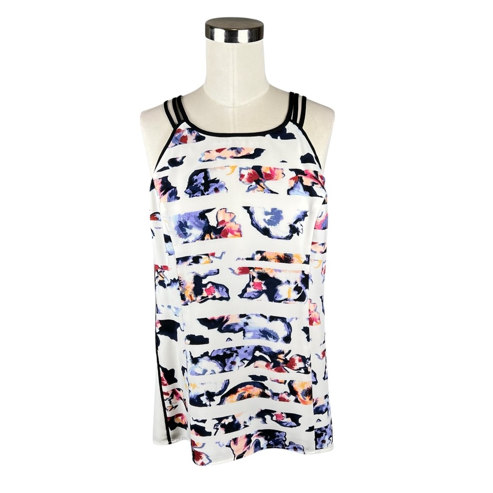 WHITE HOUSE BLACK MARKET Womens‎ Floral Sleeveless  Size S Straps Button Closure